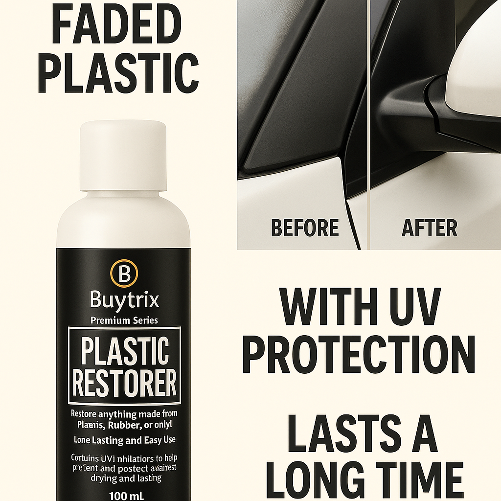 Best Polish for Car & Bike Faded Plastic Parts, Leather, Rubber, or Vinyl – Buytrix™ Plastic Parts Refurbish Agent