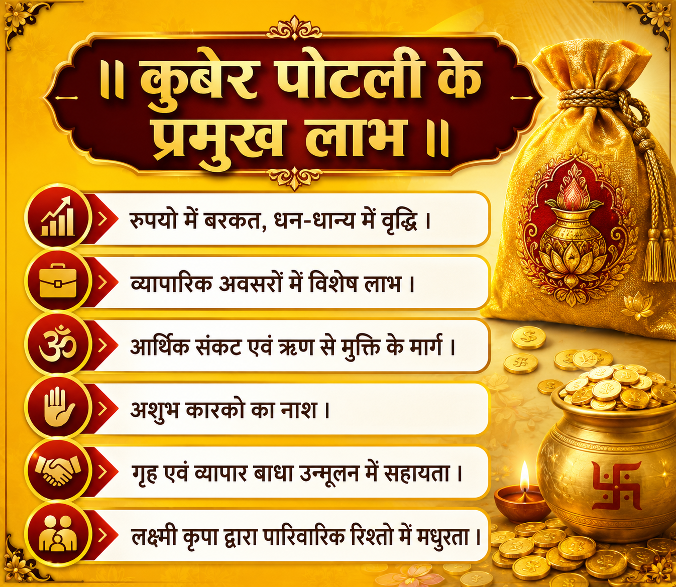 Kuber Potli for Home, Shop, Business, Factory, Money Growth, Business Growth, Prosperity and Financial Success (House & Business)