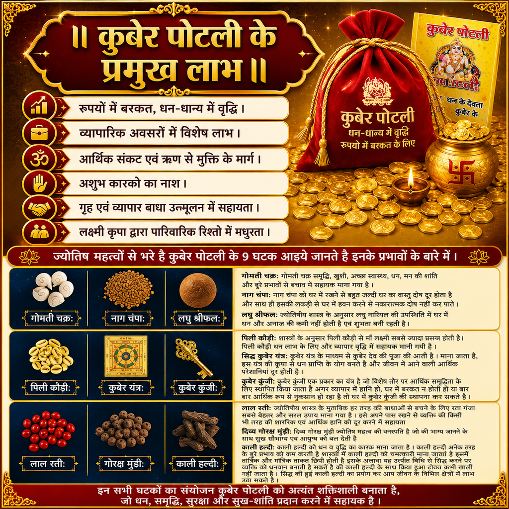 Kuber Potli for Home, Shop, Business, Factory, Money Growth, Business Growth, Prosperity and Financial Success (House & Business)